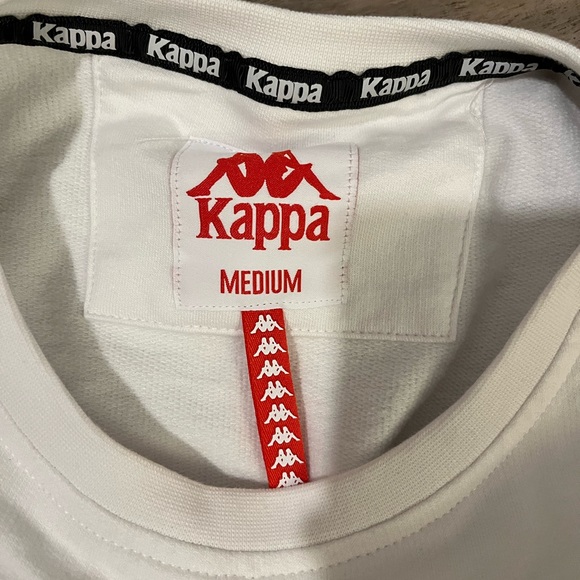 KAPPA White and Black Cropped Crewneck Sweater - Picture 2 of 3